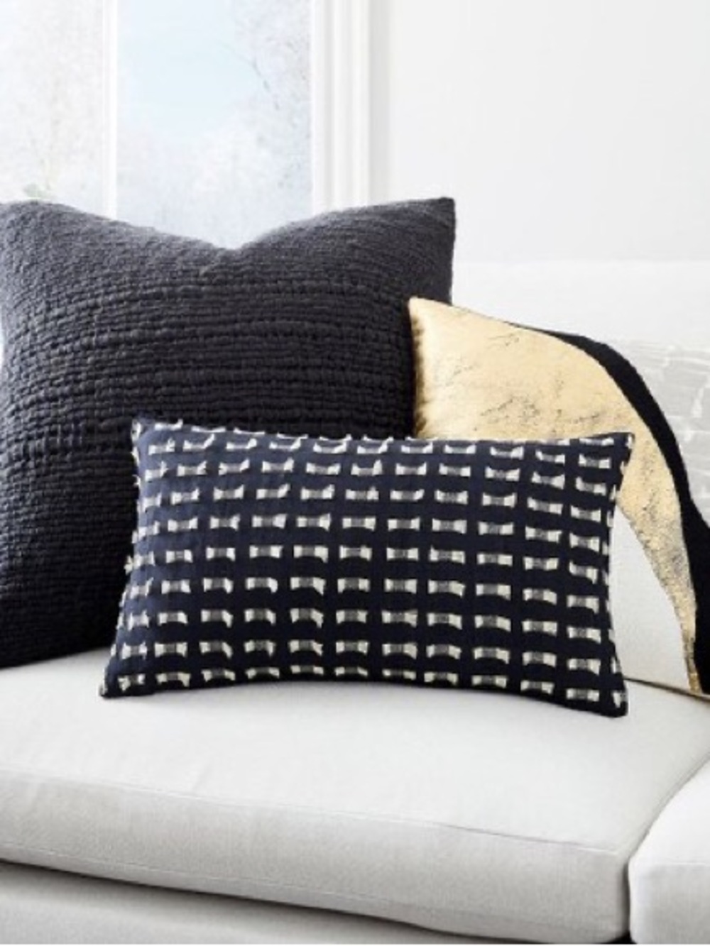 NWOT West Elm | Cotton Silk Pixel Cushion Cover